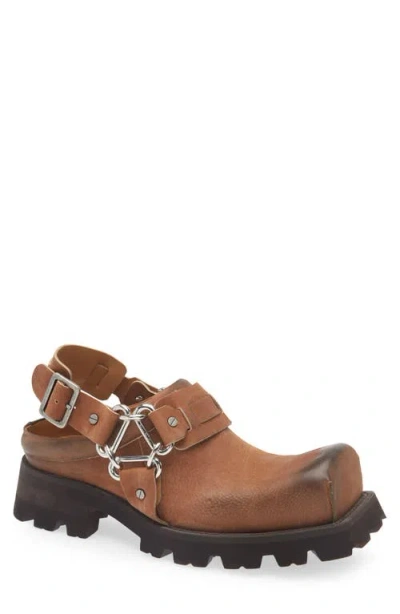 Acne Studios Balius Slingback Shoe In Caramel Brown