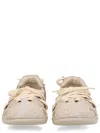 Acne Studios Ballerina Lace-up Sneaker With Premium Leather Uppers In Neutral