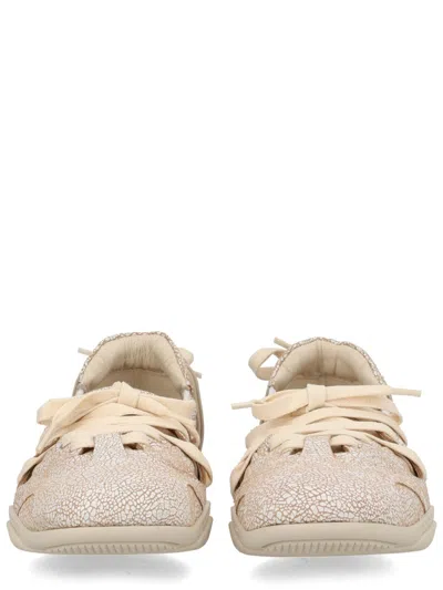 Acne Studios Ballerina Hybrid Leather Sneaker In White