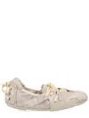 Acne Studios Ballerina Lace-up Sneaker With Premium Leather Uppers In Multi