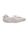 Acne Studios Ballerina Lace-up Sneaker With Premium Leather Uppers In White