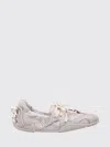 Acne Studios Ballerina Lace-up Sneaker With Premium Leather Uppers In Neutral