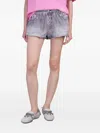 Acne Studios Denim Elastic Waistband Shorts In Gray