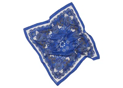 Pre-owned Acne Studios Bandana Scarf In Royal Blue