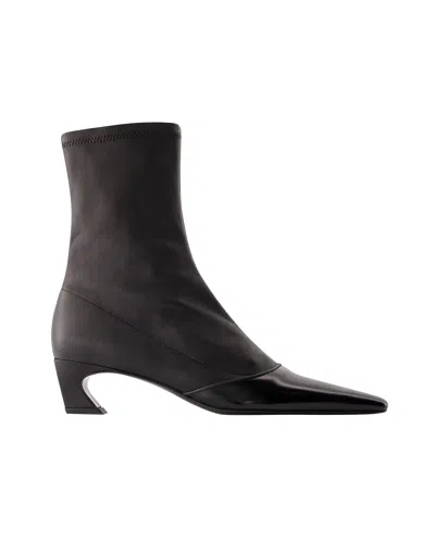 Acne Studios Bano Faux-leather Ankle Boots In Black