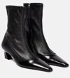Acne Studios Bano Leather Ankle Boots In Black