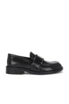 Acne Studios Leather Loafers Black In Black