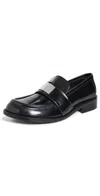 Acne Studios Leather Loafers Black In Black