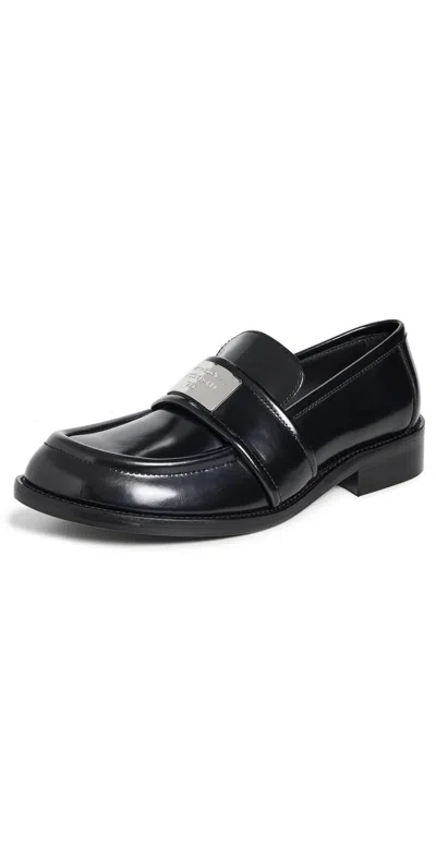 Acne Studios 25mm Bargot Leather Loafers In Black