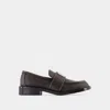 Acne Studios Brushed Nylon Loafers Silver Detail