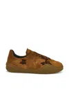 Acne Studios Bars Bear Print Winter Sneakers Rust Brown In Brown