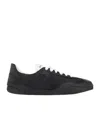 Acne Studios Bars Leather Sneakers In Black