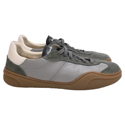 Pre-owned Acne Studios Bars Low-top Sneakers In Grey Leather And Suede