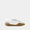 Acne Studios Nappa And Suede Leather Sneakers In In White