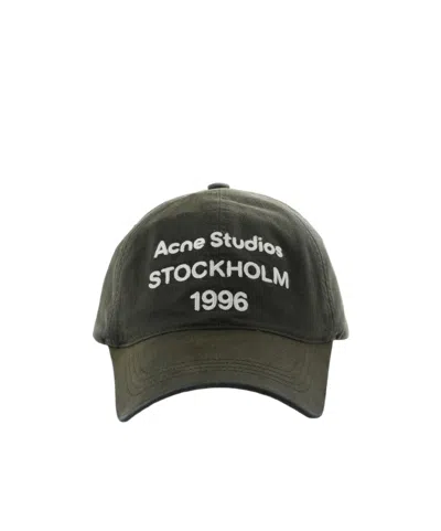 Acne Studios Baseball Cap In Green