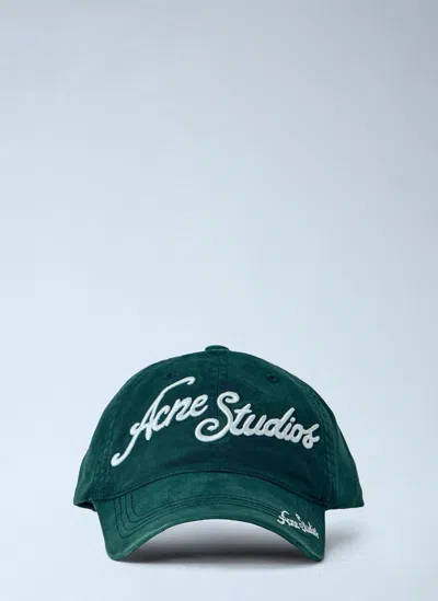Acne Studios Baseball Cap In Green