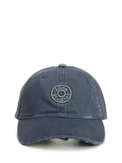 Acne Studios Baseball Cap Hats Blue In Neutral