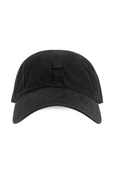 Acne Studios Baseball Cap With Logo In Black