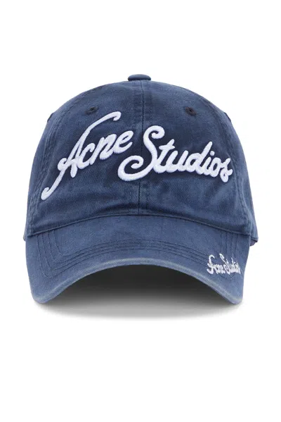 Acne Studios Baseball Hat In Blue