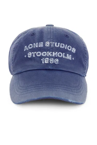 Acne Studios Baseball Hat In Blue
