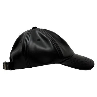 Acne Studios Baseball Hat In Black Faux Leather