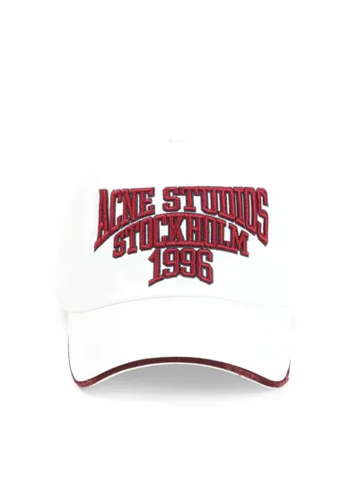 Acne Studios Baseball Hat In White