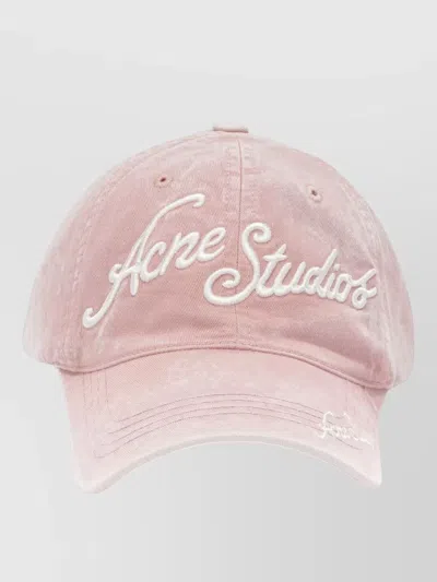 Acne Studios Baseball Hats Adjustable Strap Curved Brim In Pink