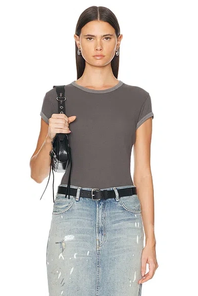 Acne Studios Gray Garment-dyed T-shirt In Djo Faded Grey