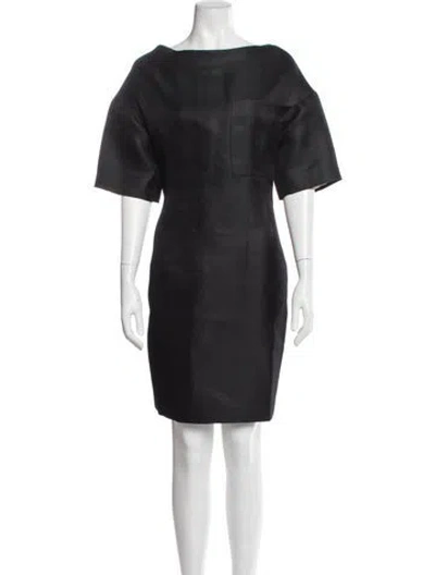 Pre-owned Acne Studios Bateau Neckline Knee-length Dress In Black