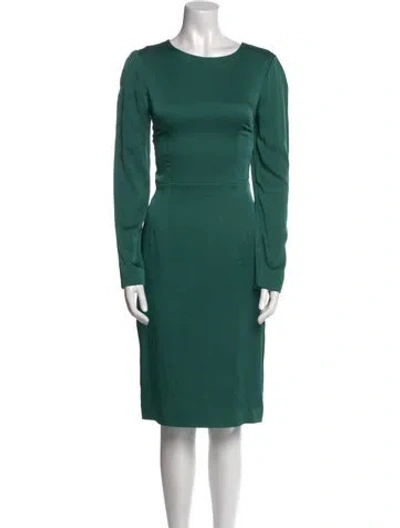 Pre-owned Acne Studios Bateau Neckline Knee-length Dress In Green