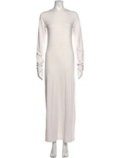 Pre-owned Acne Studios Bateau Neckline Long Dress In Neutral
