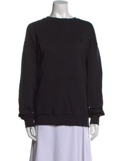 Pre-owned Acne Studios Bateau Neckline Long Sleeve Sweatshirt In Black