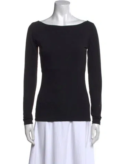 Pre-owned Acne Studios Bateau Neckline Long Sleeve Top In Black