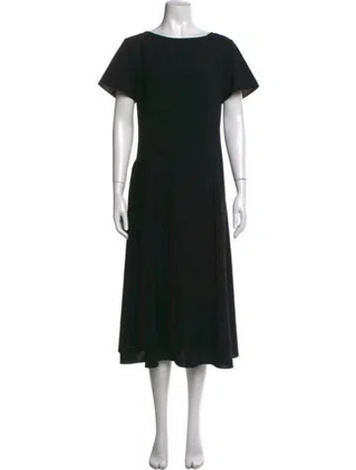 Pre-owned Acne Studios Bateau Neckline Midi Length Dress In Black