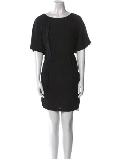 Pre-owned Acne Studios Bateau Neckline Mini Dress In Black