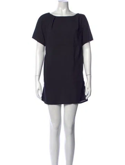 Pre-owned Acne Studios Bateau Neckline Mini Dress In Black