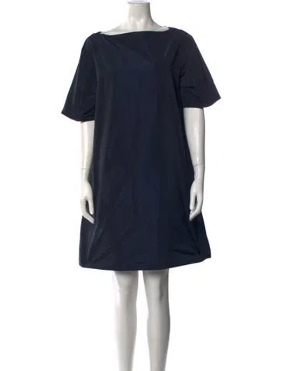 Pre-owned Acne Studios Bateau Neckline Mini Dress In Blue