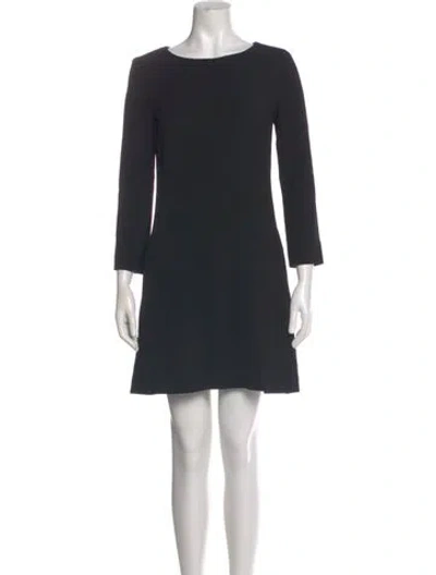 Pre-owned Acne Studios Bateau Neckline Mini Dress In Gray