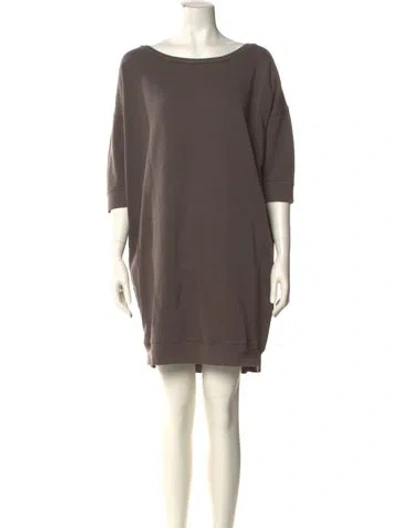 Pre-owned Acne Studios Bateau Neckline Mini Dress In Gray