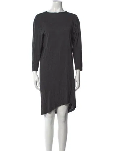 Pre-owned Acne Studios Bateau Neckline Mini Dress In Gray