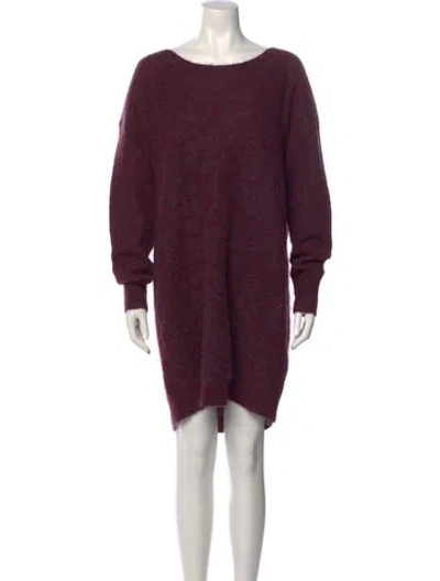 Pre-owned Acne Studios Bateau Neckline Mini Dress In Purple