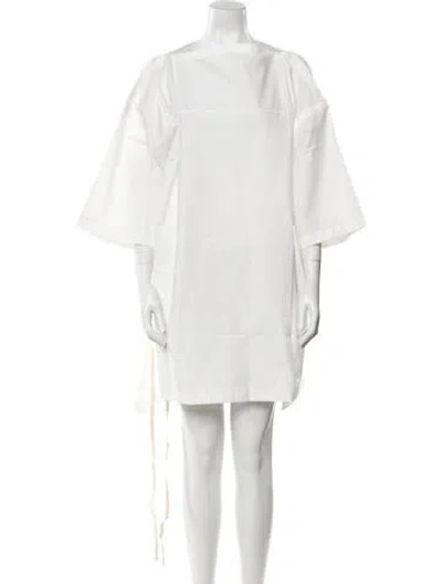 Pre-owned Acne Studios Bateau Neckline Mini Dress W/ Tags In White