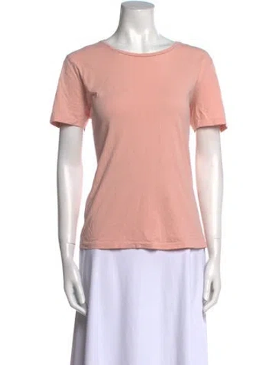 Pre-owned Acne Studios Bateau Neckline Short Sleeve T-shirt In Pink
