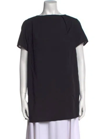Pre-owned Acne Studios Bateau Neckline Short Sleeve Tunic In Black