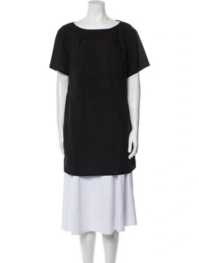 Pre-owned Acne Studios Bateau Neckline Short Sleeve Tunic In Black