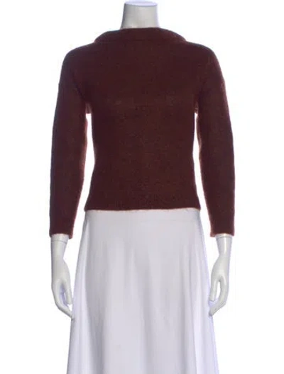 Pre-owned Acne Studios Bateau Neckline Sweater In Burgundy