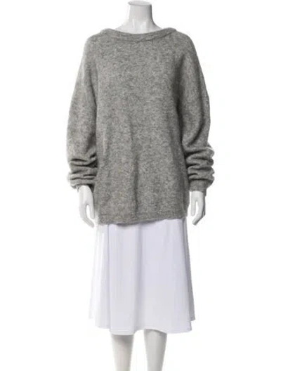 Pre-owned Acne Studios Bateau Neckline Sweater In Gray