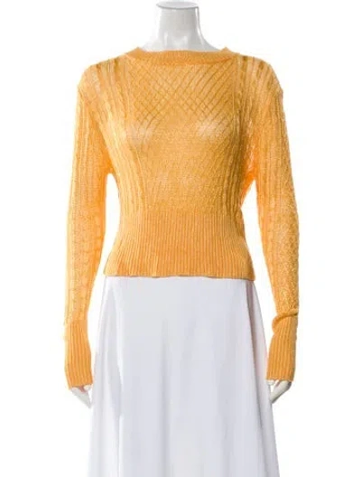 Pre-owned Acne Studios Bateau Neckline Sweater In Yellow