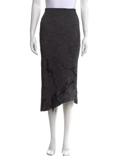 Pre-owned Acne Studios Beaded Accents Midi Length Skirt W/ Tags In Multi
