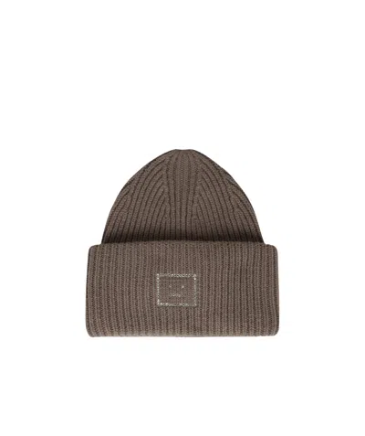 Acne Studios Beanie In Brown